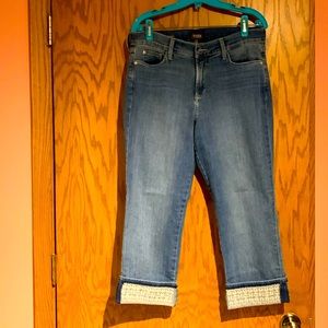 NYDJ Dayla wide cuff denim capri, size 12